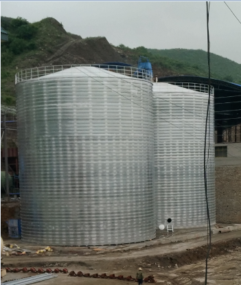 中卫粮食钢板仓的安装全过程不用热焊接